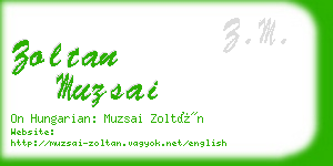 zoltan muzsai business card